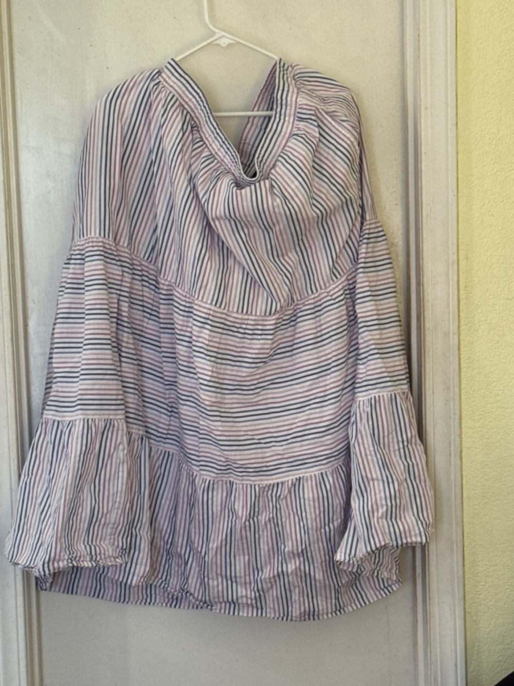 Lane Bryant Pink and Blue Striped Skirt